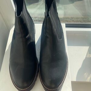 Black Leather Bootie